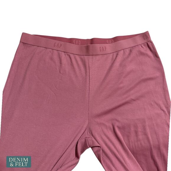 NEW GapBody Heather Rose Ribbed Lounge Pants Soft Stretch Sleepwear XL - Picture 3 of 6